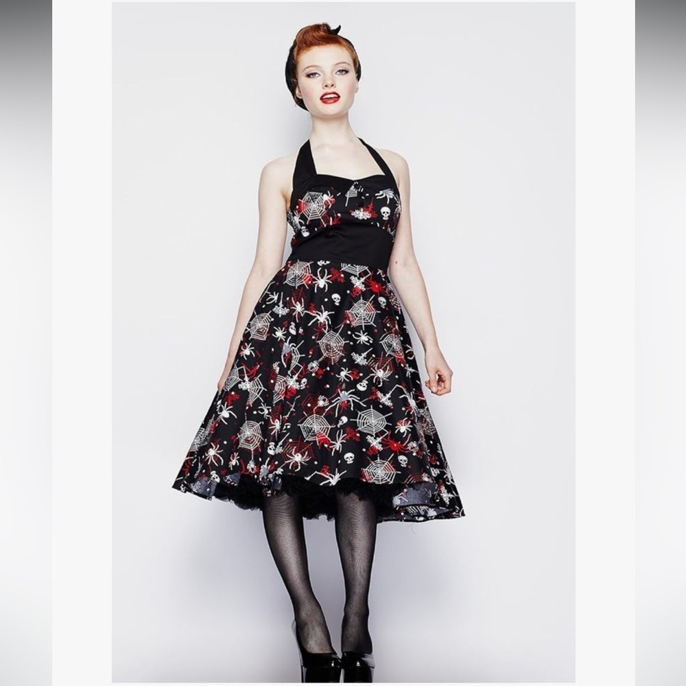 Hell Bunny Seth Gothic Horror Spider Dress